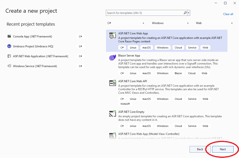 Visual Studio - publish - step1